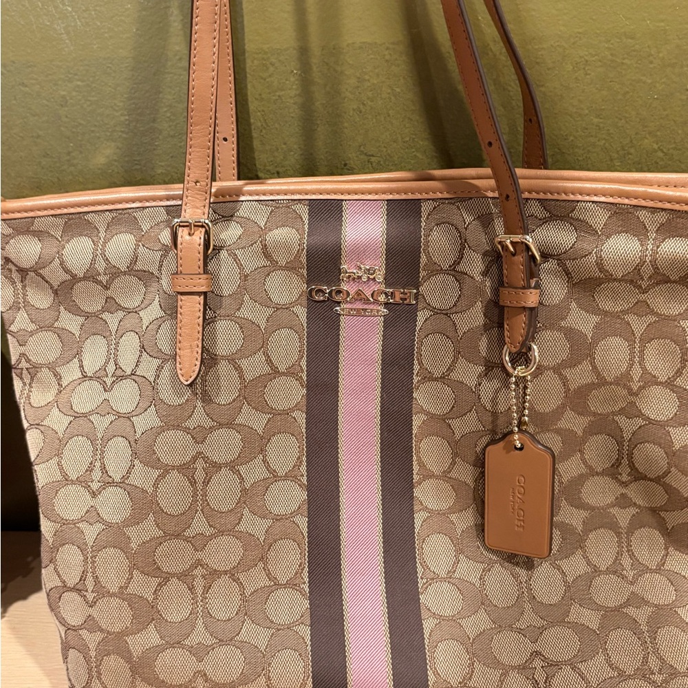 Coach Signature Tote and Wallet Set - Picture 2 of 16